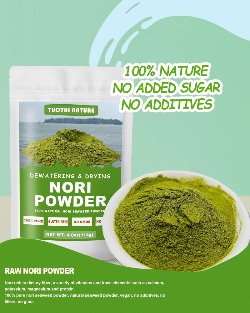 TUOTAI 100% Pure Nori Powder - Vegan Seaweed Powder, Gluten Free, No Additives - Image 3